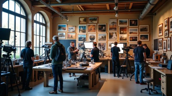 Professionnels de la photographie au laboratoire photo de Nîmes